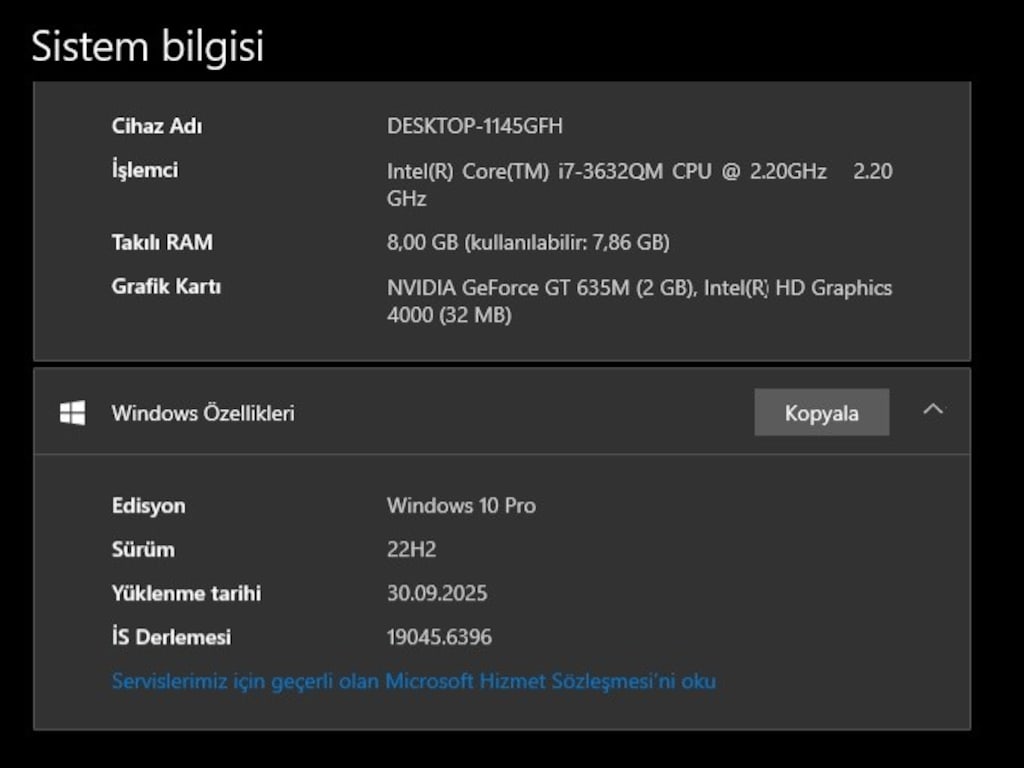 Oyuncu Nvidia Lenovo i7mq - Yeni Pil - 8gb RAM - SSD TurboDisk'li - 5