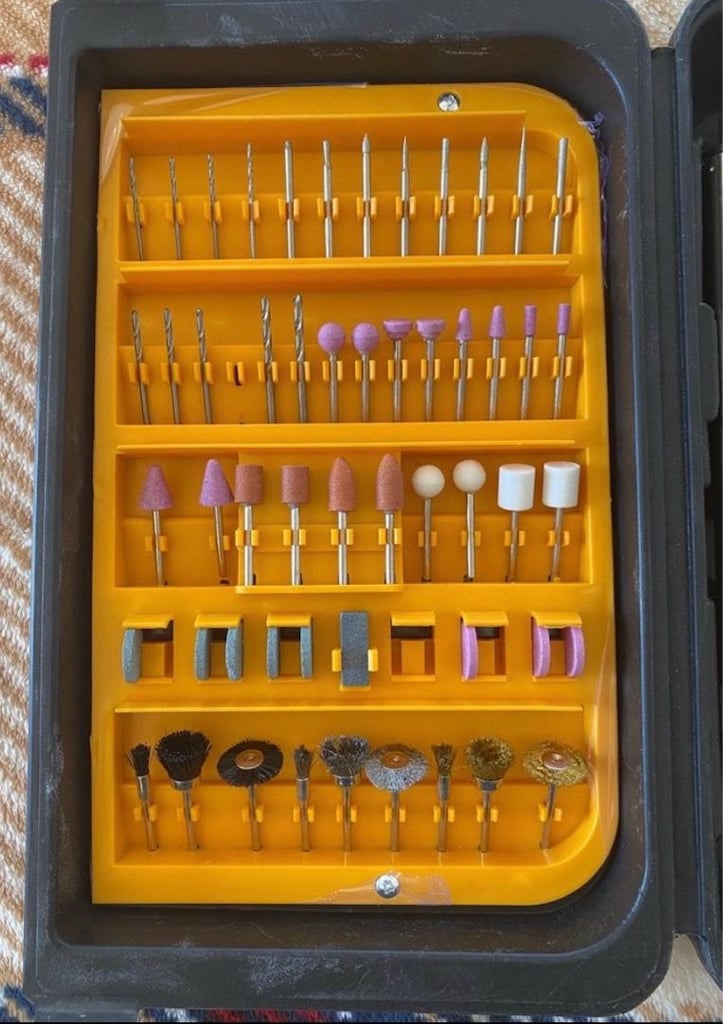 Hobi Gravür Oyma Dremel Taşlama Zımpara Matkap Set - 5