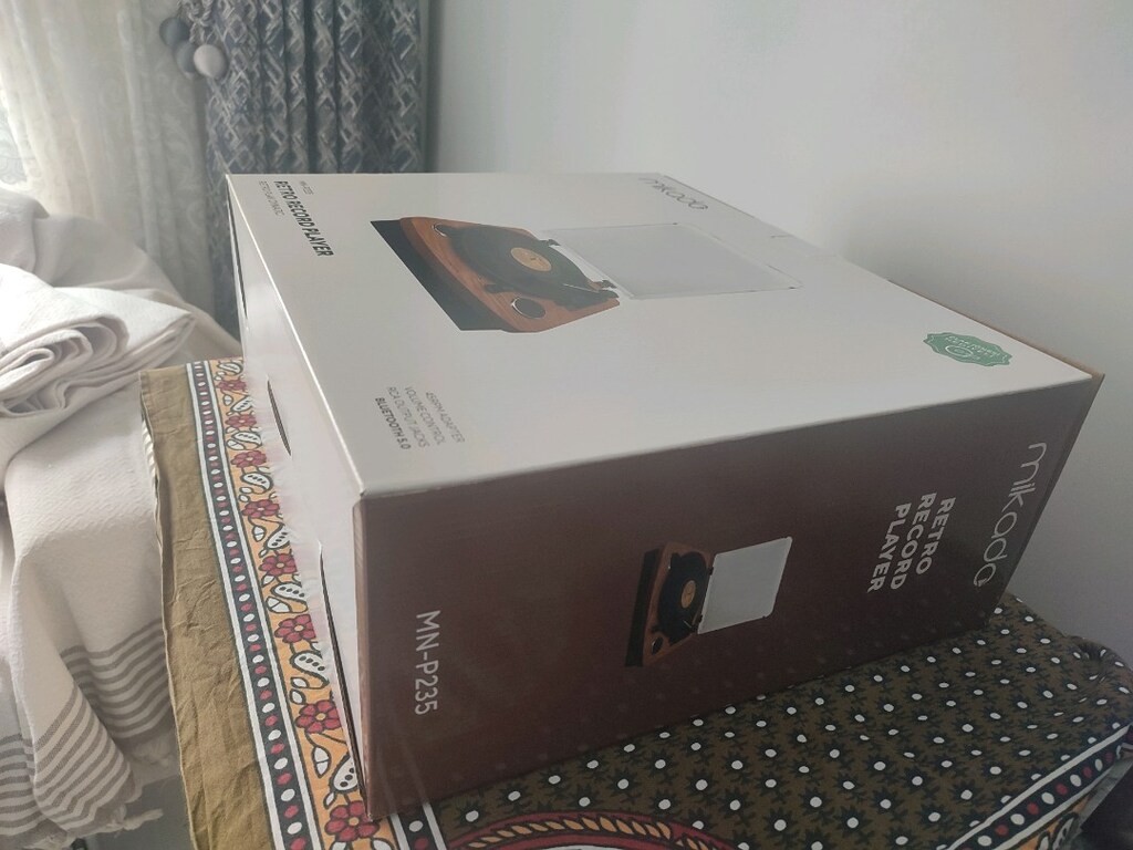 MİKADO Sıfır.ahşap retro pikap 33 45 78 plakçalar USB Bluetooth SD hop - 5