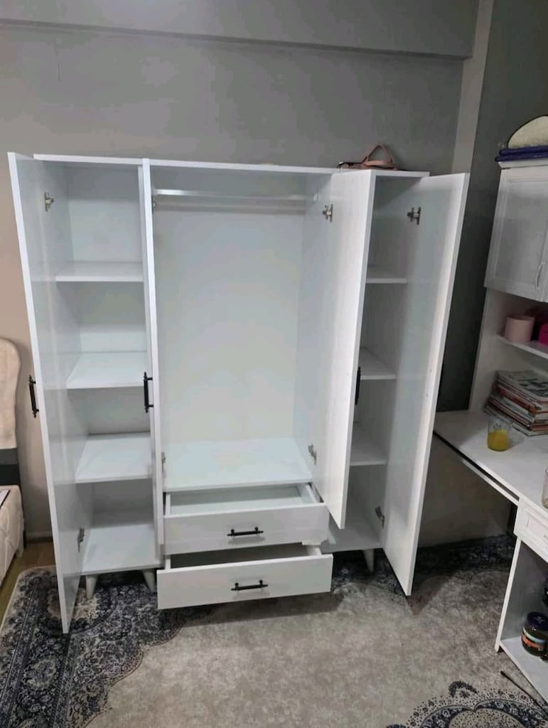 **4 KAPAKLI DOLAP** ÜCRETSİZ KURULUM KAPIDA ÖDEME GARDROP ELBİSE DOLAB - 2