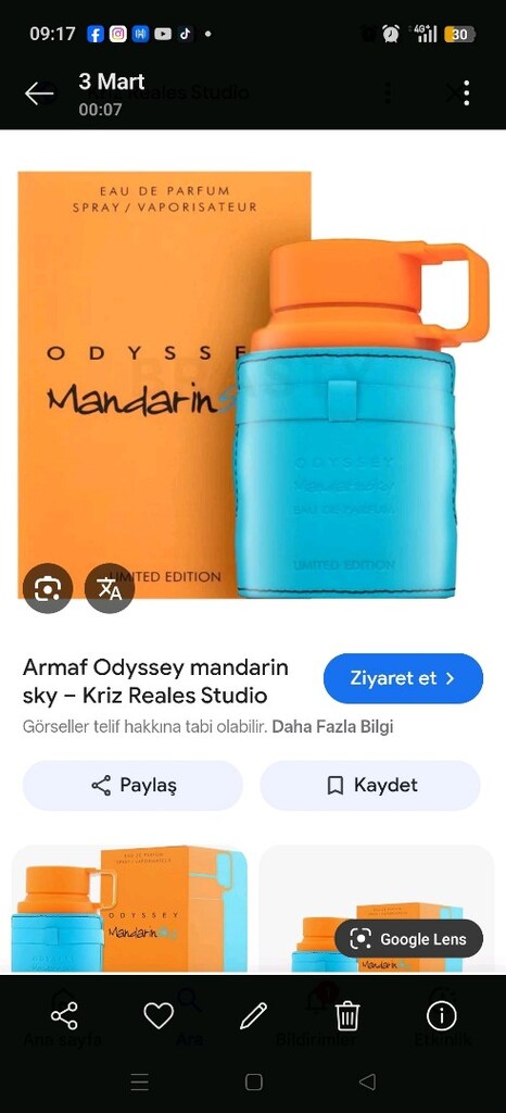Armaf odysseyy mandarin sky 100 ml sıfır kutusunda orjinsl arap parfüm - 4
