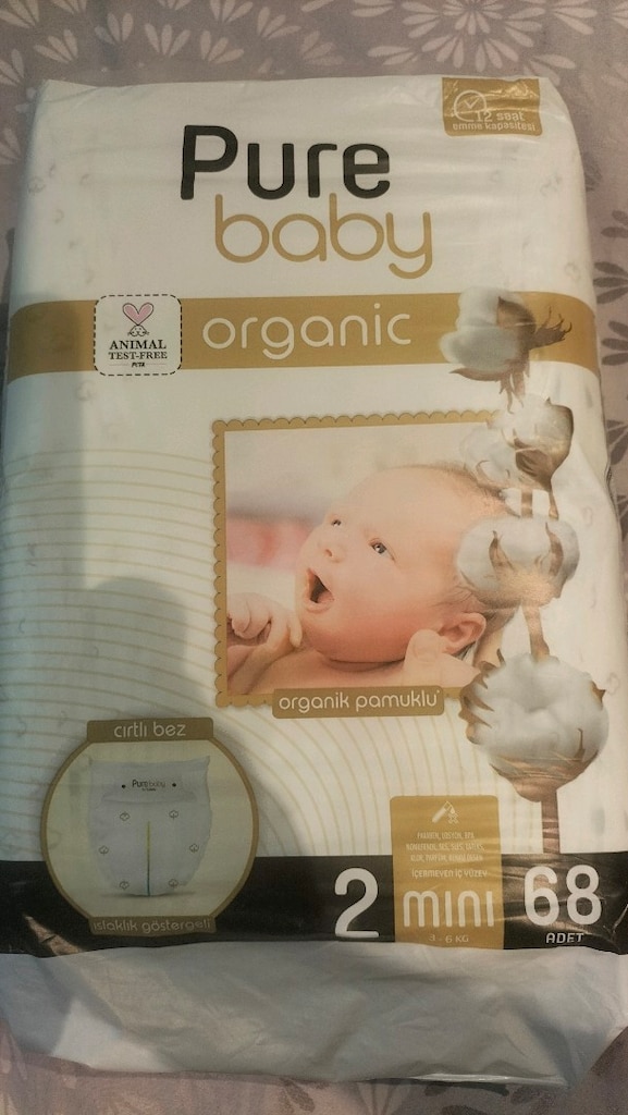 Püre Bebek bezi 2 numara ( 3-6 kg) 68 adet+ 15 adet Hero sütlü tahıllı - 3