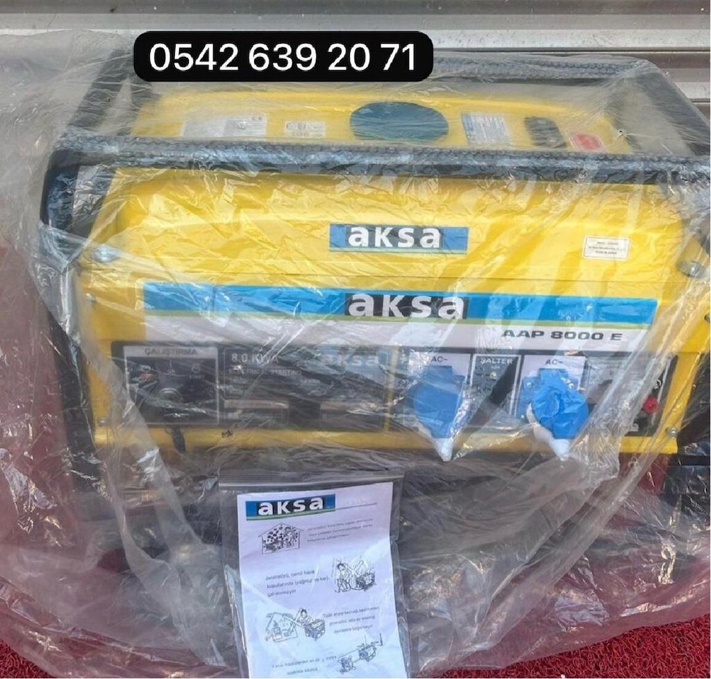 SIFIR AKSA 8KW TEKERLEKLİ OTOMATİK MARŞLI İPLİ BENZİNLİ JENERATÖR - 3