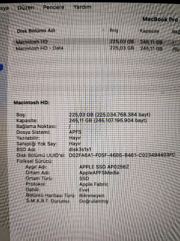 MACBOOK PRO M2 8GB RAM 256GB SSD PİL DEVRİ SADECE 34 TOUCBARLI - 7