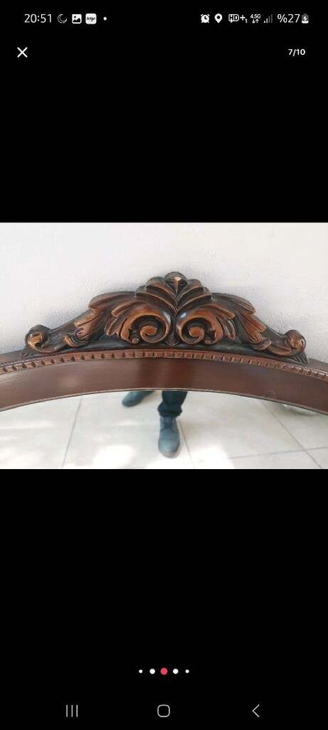 Vintage dekoratif ayna. 80x90 cm. Ürün eski bir üründür. - 15