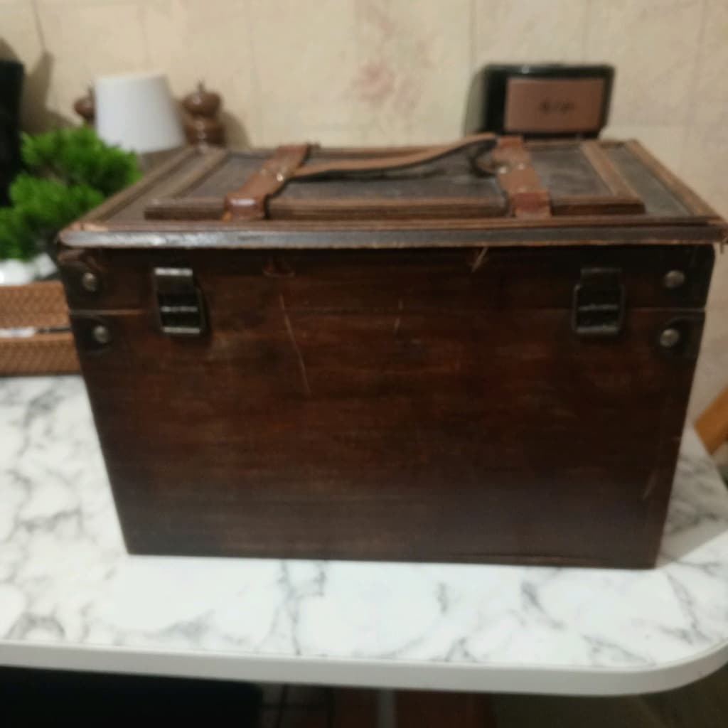 Vintage Bakır İşleme Kabartmalı Sandık - 3