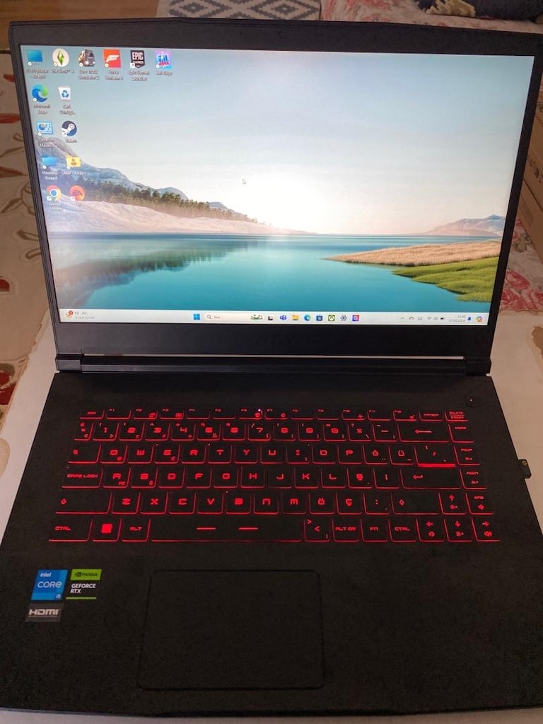 MSİ OYUNCU BİLGİSAYARI + logitec G29 direksiyon pedal komple satılık