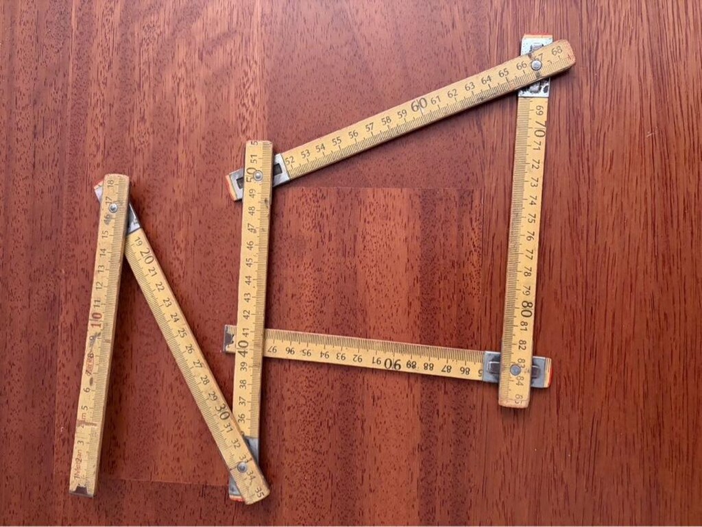 Vintage Metsan Ahşap Katlanır Metre - 2