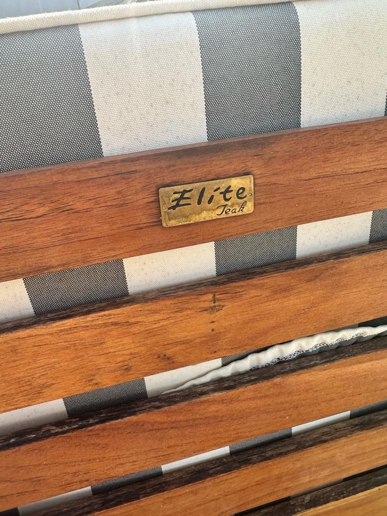 2 Adet Elite Teak Ahşap Şezlong + Minderleri Dahil - 4