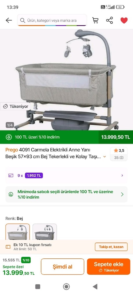 Prego carmela otomatik sallanan beşik ve kanz marka Buhar makinesi - 9
