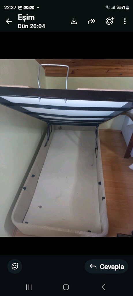 90x190 Tekli Baza + İki Adet Tekli Baza Başlığı - 2