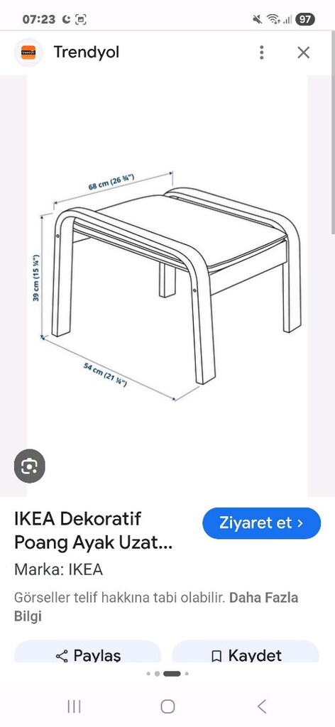 ikea poang tabure ayak uzatma - 2