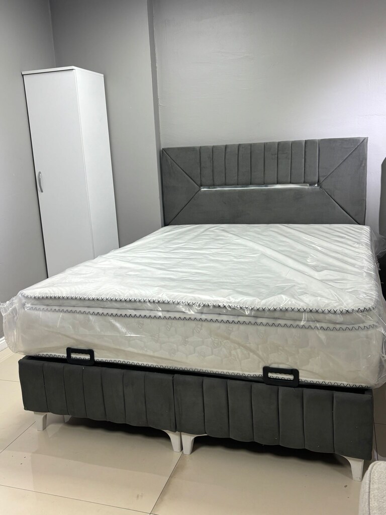 Sıfır Çift Kişilik Yatak Baza Başlık Takım Üreticiden - 3