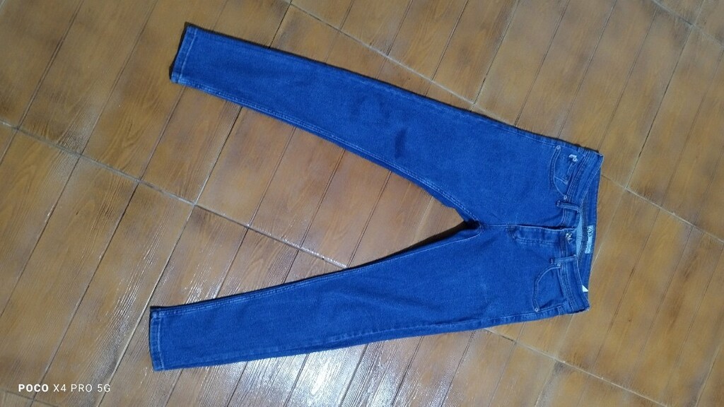 #Zara likralı jeans kot pantolon.Eni çekilince 43 Boyu 97 Paça 12 - 9