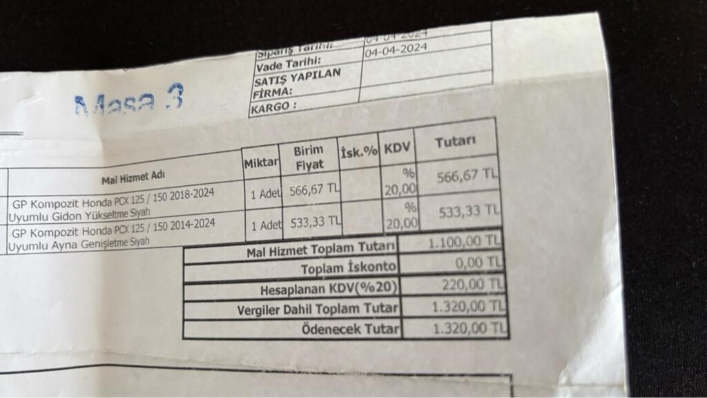 GP Kompozit Honda PCX Gidon Yükseltme + Ayna Genişletme Seti - 2