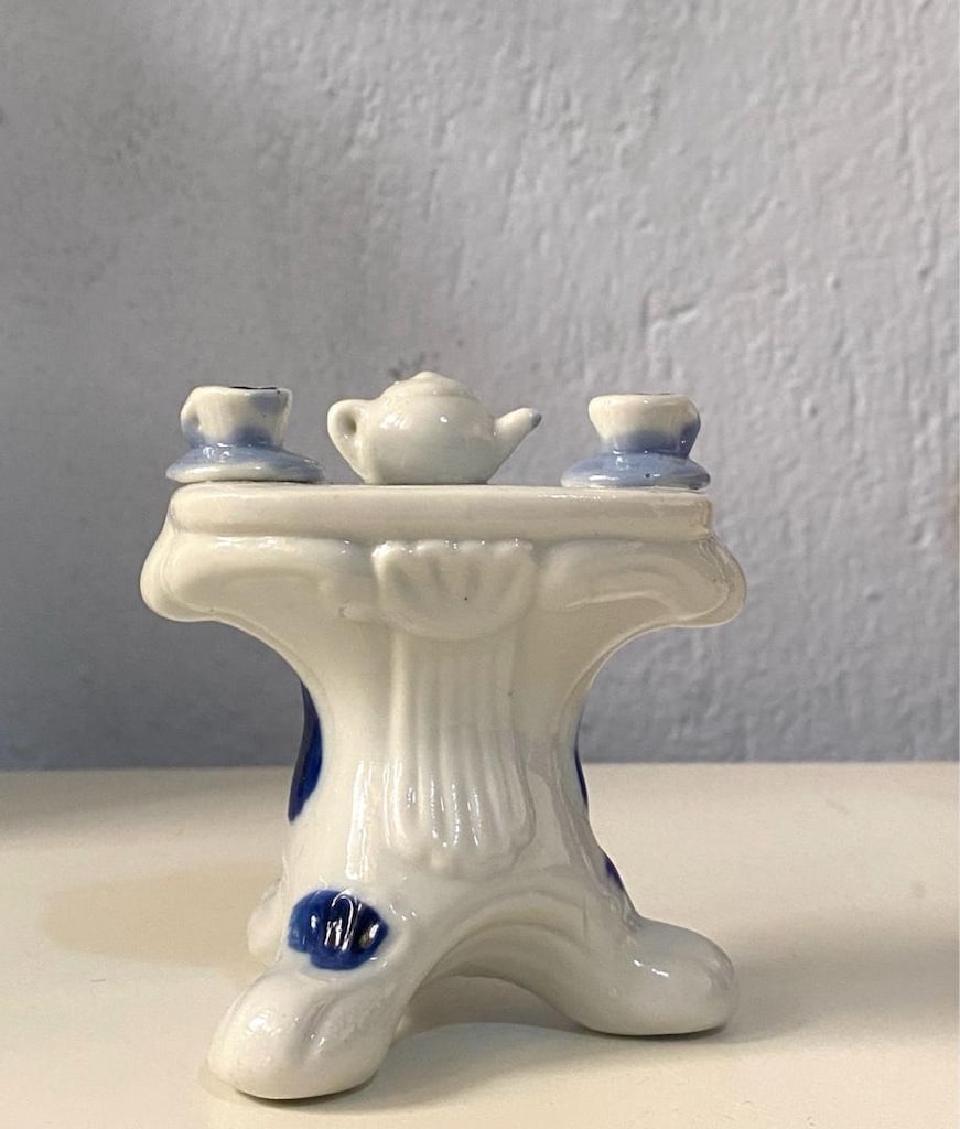 Vintage Kahvaltı Masası Formlu Porselen Biblo - 12