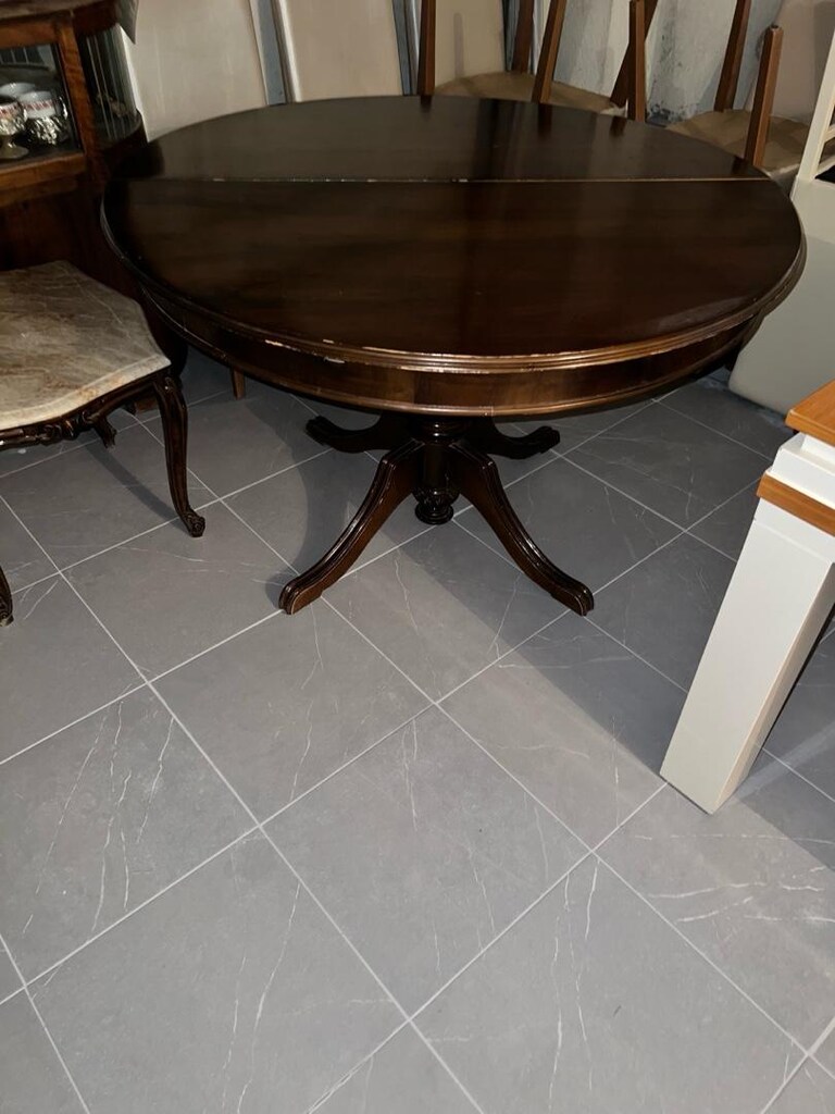Ahşap açılır 120 cm yemek masası - 3