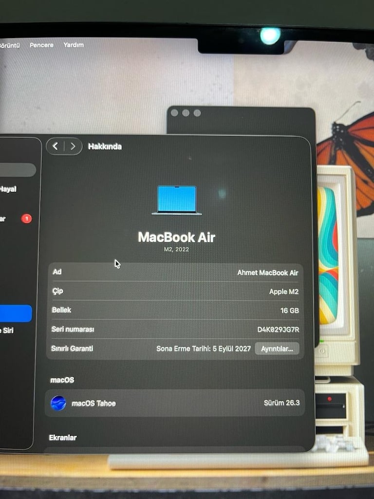 Tertemiz, Garantili MacBook M2 16GB - 6