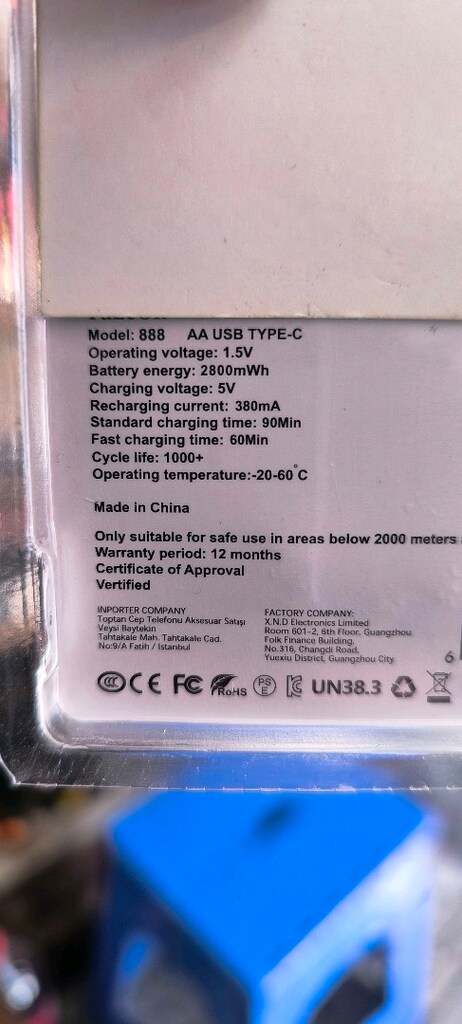 Kendinden şarjlı,2800 mAh kalem pil - 6