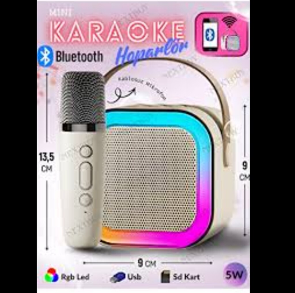 KARAOKE Bluetooth Hoparlör mikrofonlu Hediyelik ürün - 6