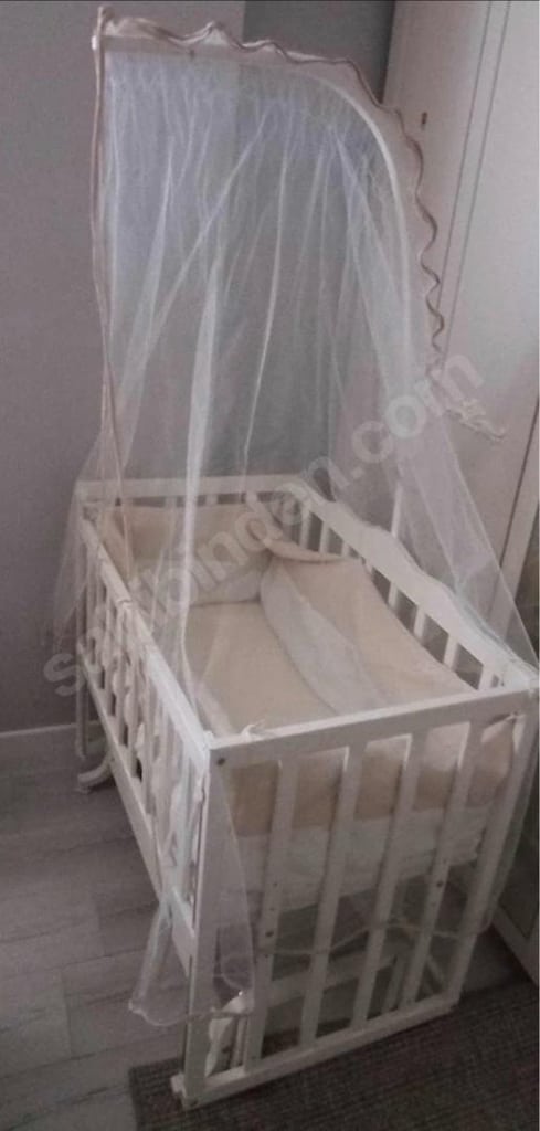çilek mobilya sallanan anne yanı beşiği - 8