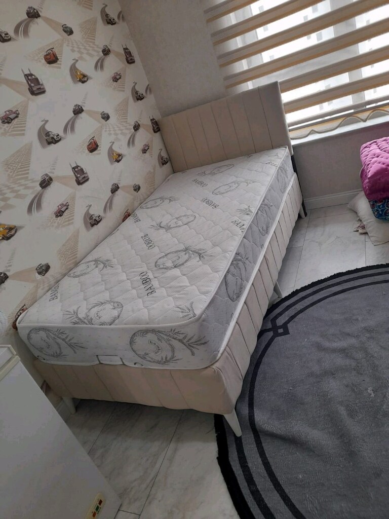 tek kişilik yatak baza başlık 3lü set - 3