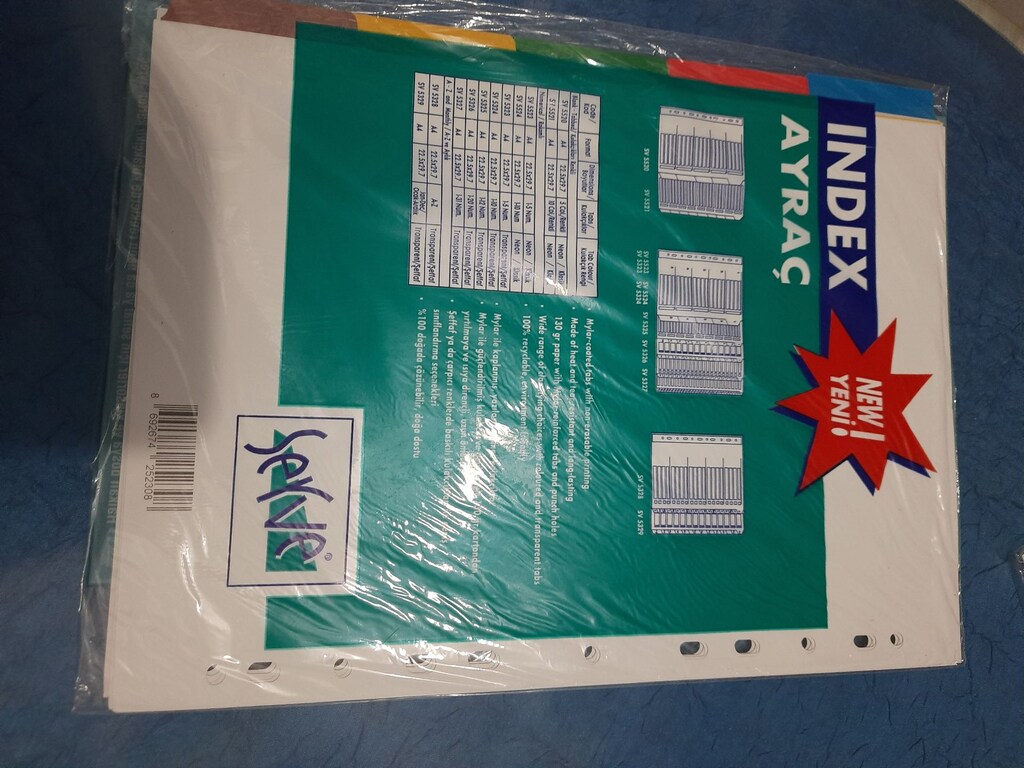 SIFIR SERVE SV 5520 K (A4) 5 RENKLİ KLASİK AYRAÇ - 2