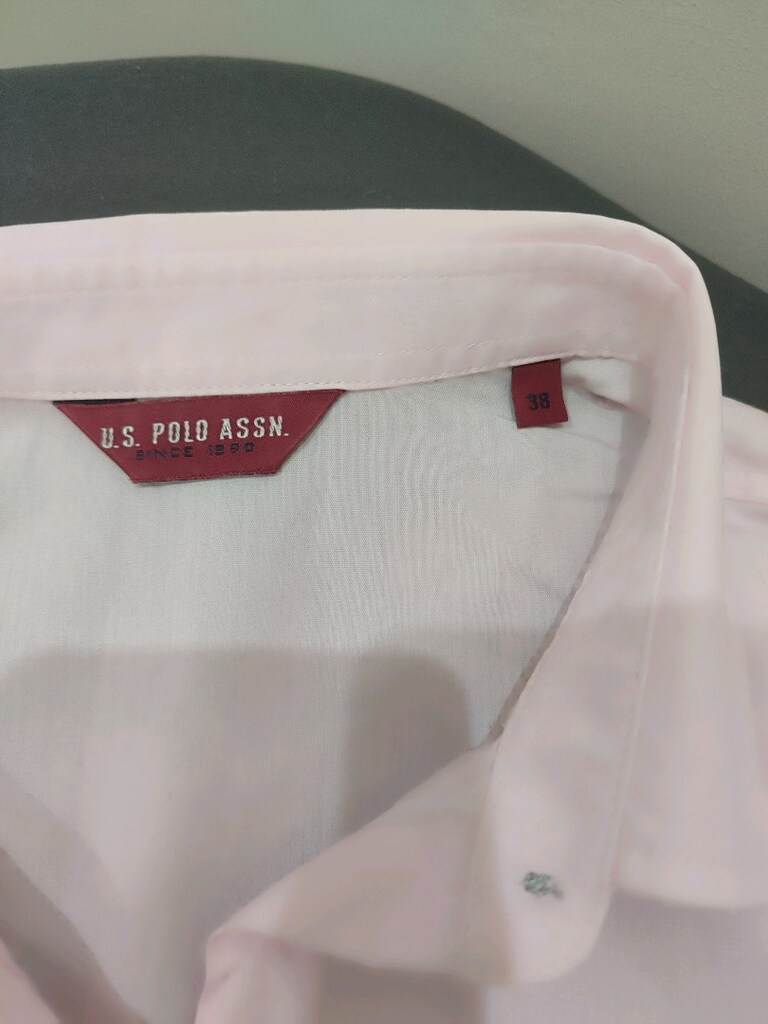 u.s polo pembe kısa kol 38 beden gömlek - 4