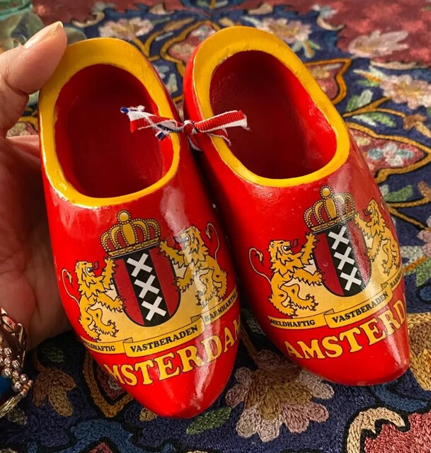 AMSTERDAM Ahşap El Yapımı Vintage El Boyama Ayakkabı & Çift