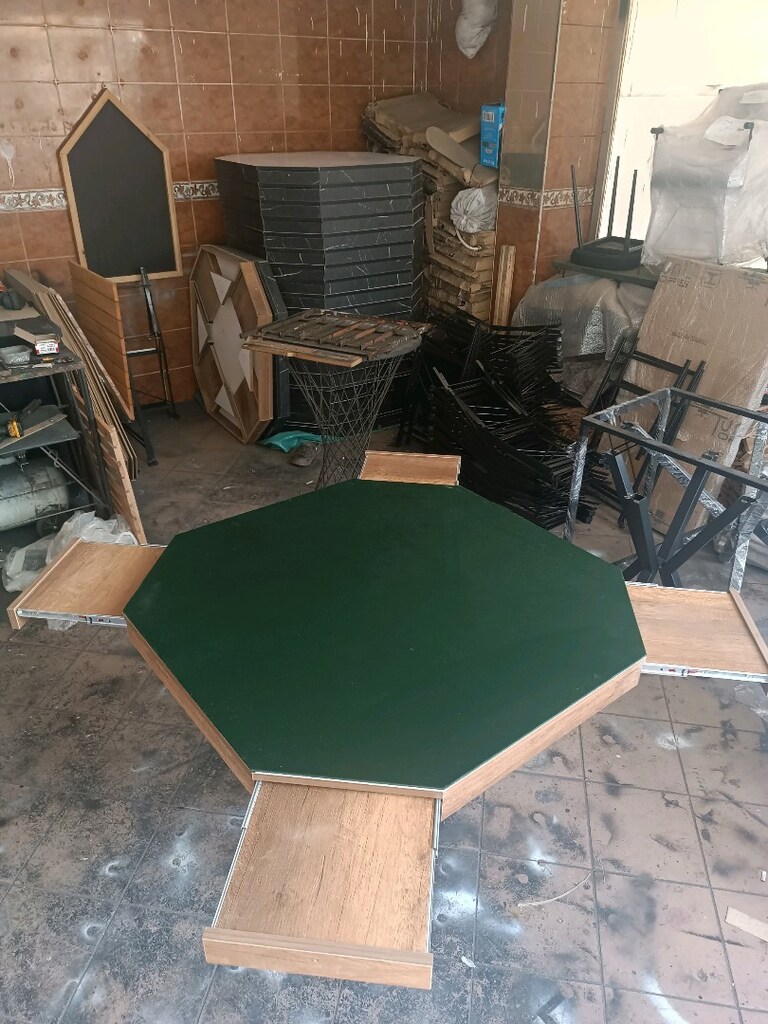 Çekmeceli tam sümen Okey masa sandalye takımı - 14