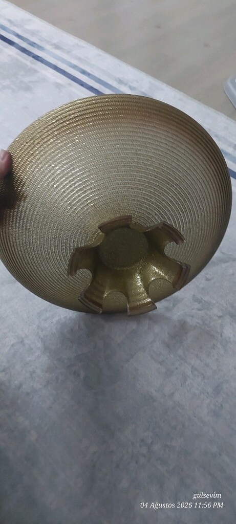 şık simli servis tabaği gold ve kahveli - 3