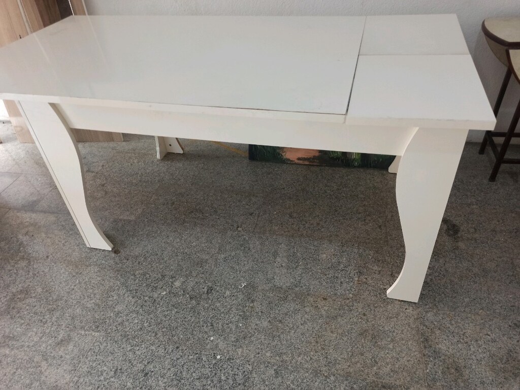 büyük açılabilir beyaz yemek masası - 8