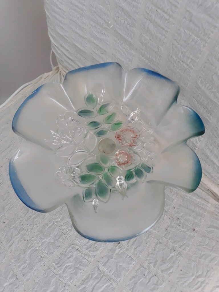 kabartmalı renkli cam dekor şekerlik - 2