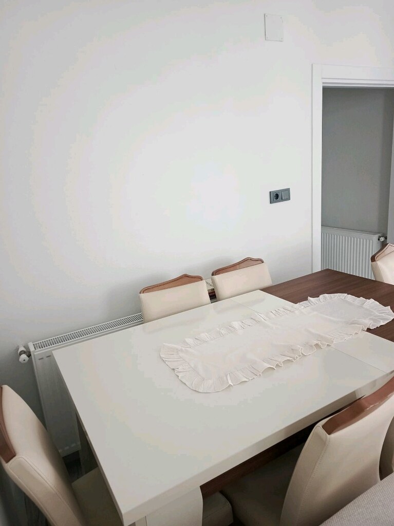 Açılabilir yemek masası 6 sandalye deri kumaş kaşıklık bölmesi bulunur - 5