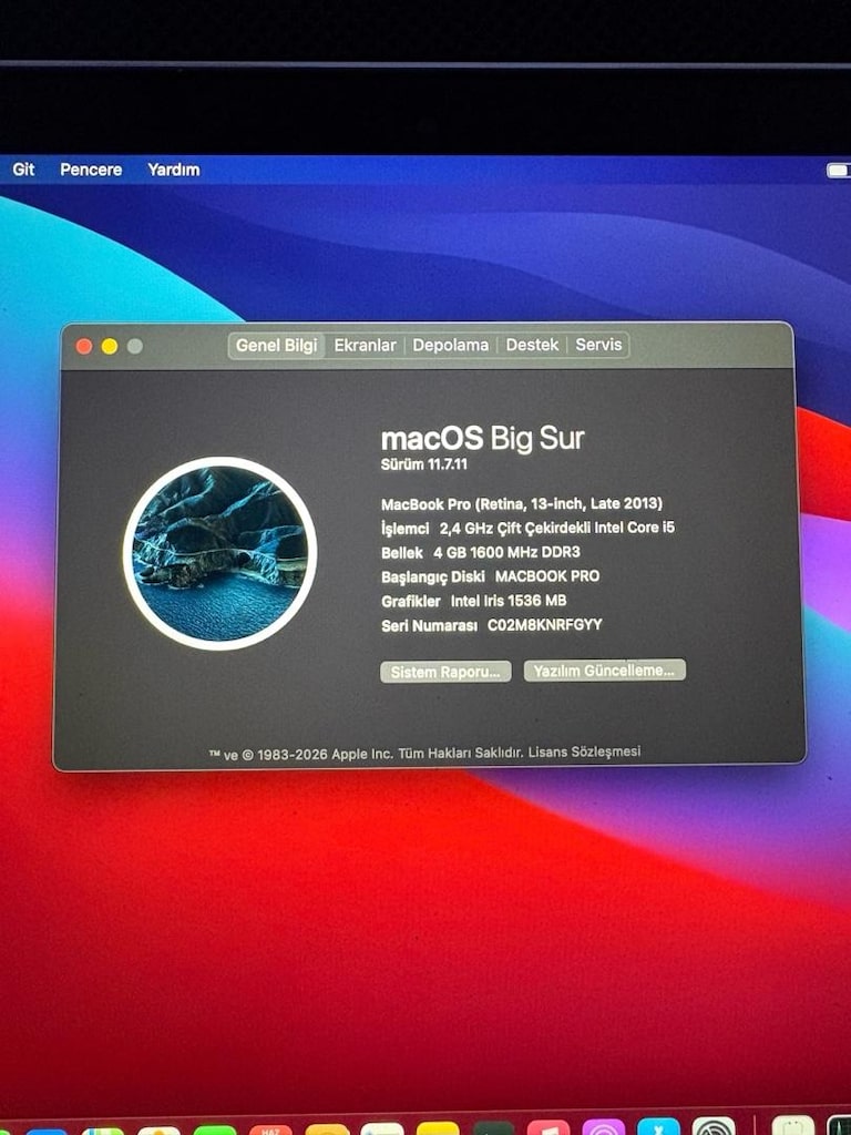 Satılık Kutulu MacBook Pro 13" (2013) - SSD'li seri cihaz - 3