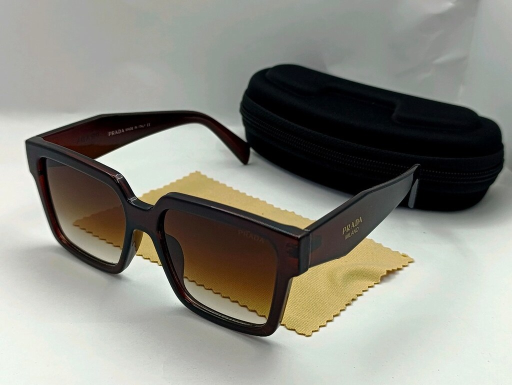 SIFIR KUTUDA, PRADA (BÜYÜK ÖLÇÜ,KEMİK) UV400 FİLTRELEME GÜNEŞ GÖZLÜĞÜ - 2
