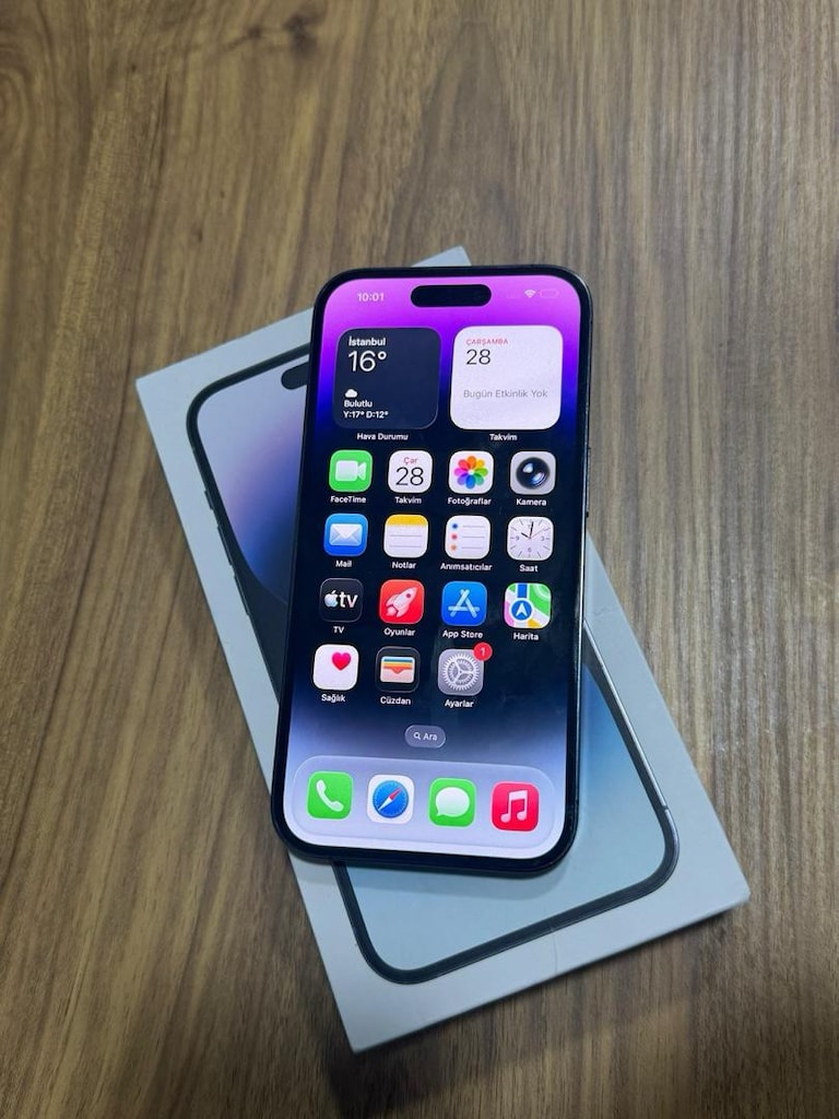 İPHONE 14 PRO 256 GB DERİN MOR YURTİÇİ HERŞEYİ ORJİNAL DEĞİŞENSİZ PİL - 8