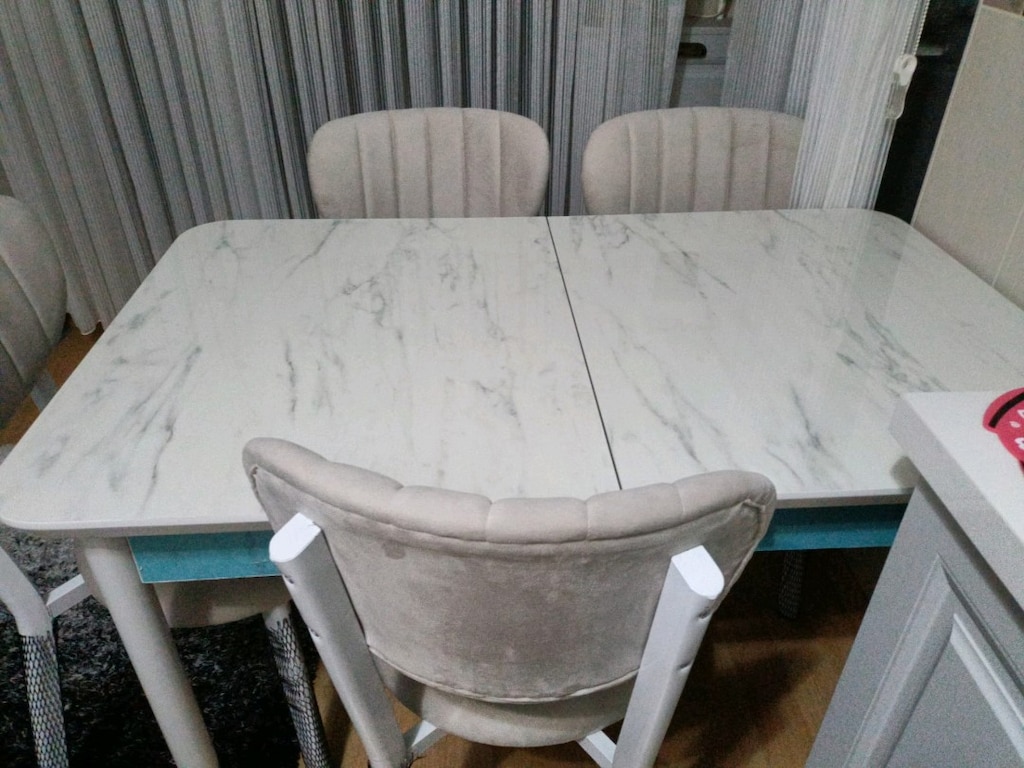 İmalattan Sıfır - Full MDF High Gloss Lüks Yemek Masası Takımı KAÇMAZ - 4