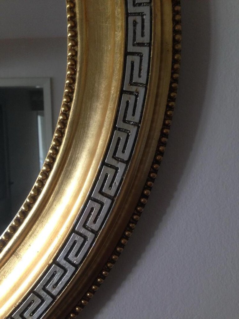 Altın varaklı dekoratif salon duvar aynası 117/90/5 cm - 3