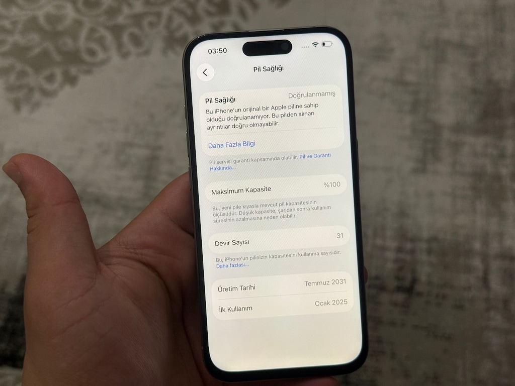 iPhone 15 Pro YD Cihazı 60 0 - 5