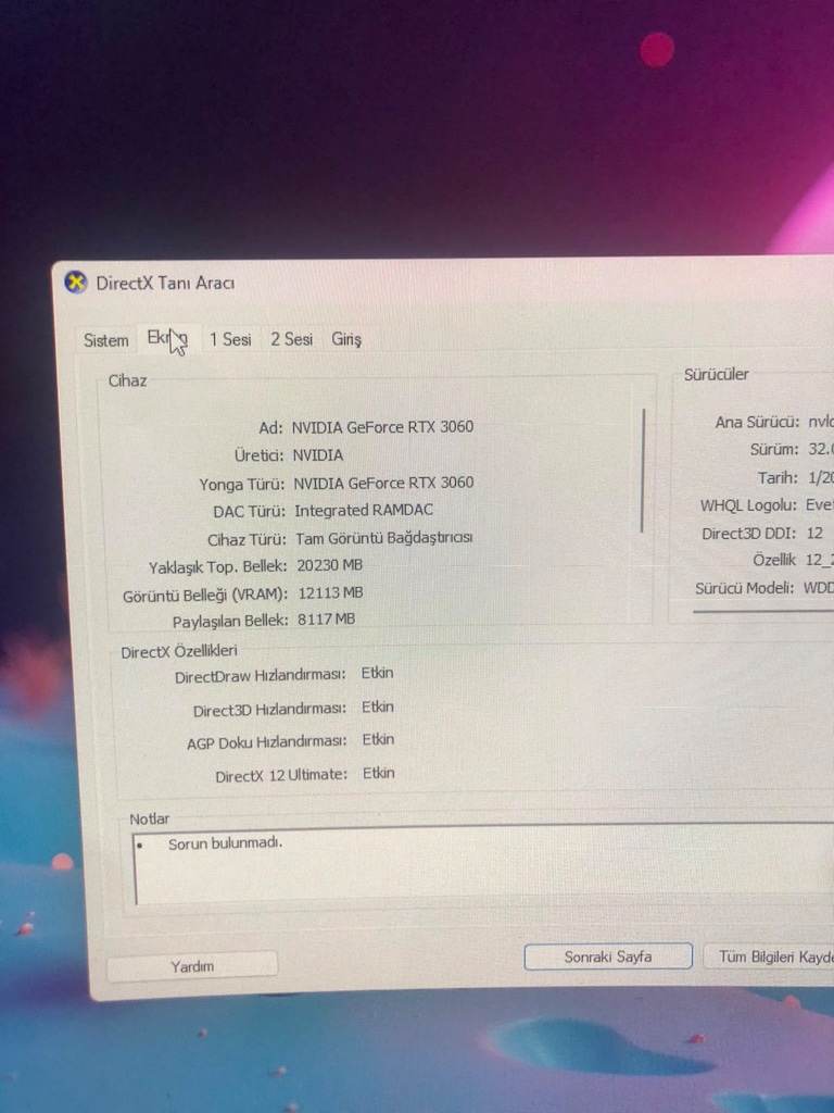 RTX 3060 & i7 10700 >Curved Monitor DAHİL !!! ACİL SATILIK ! - 4