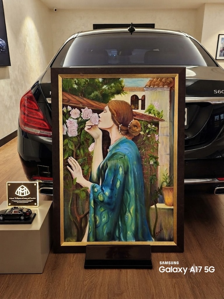 GÜLLERİN BÜYÜSÜ MUHTEŞEM BÜYÜK BOY YAĞLI BOYA TABLO 115X85 ŞADO İMZALI - 6