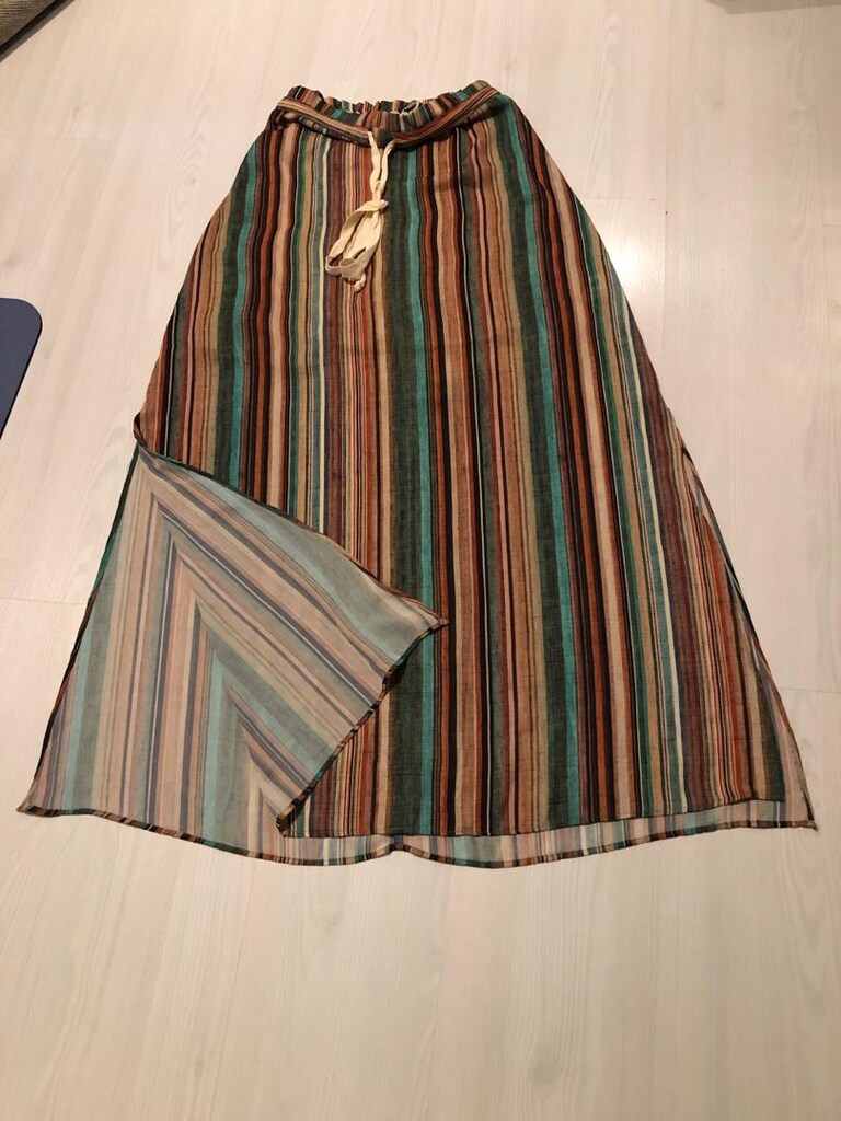 BatikmÇok Renkli Çizgili Etnik Etek - 8