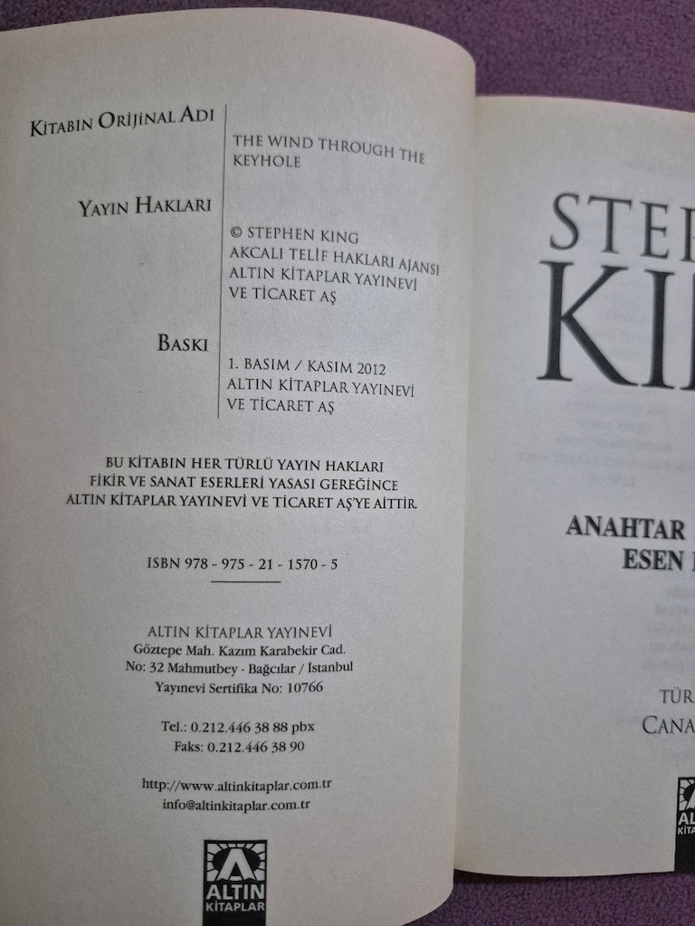 ANAHTAR DELİĞİNDEN ESEN RÜZGÂR - STEPHEN KING - 3