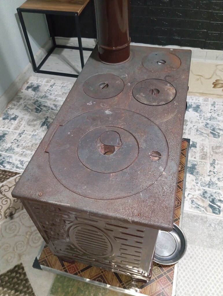 fırınlı kömür ve odun sobası kovalı Eskişehir marka.yeni gibi - 4