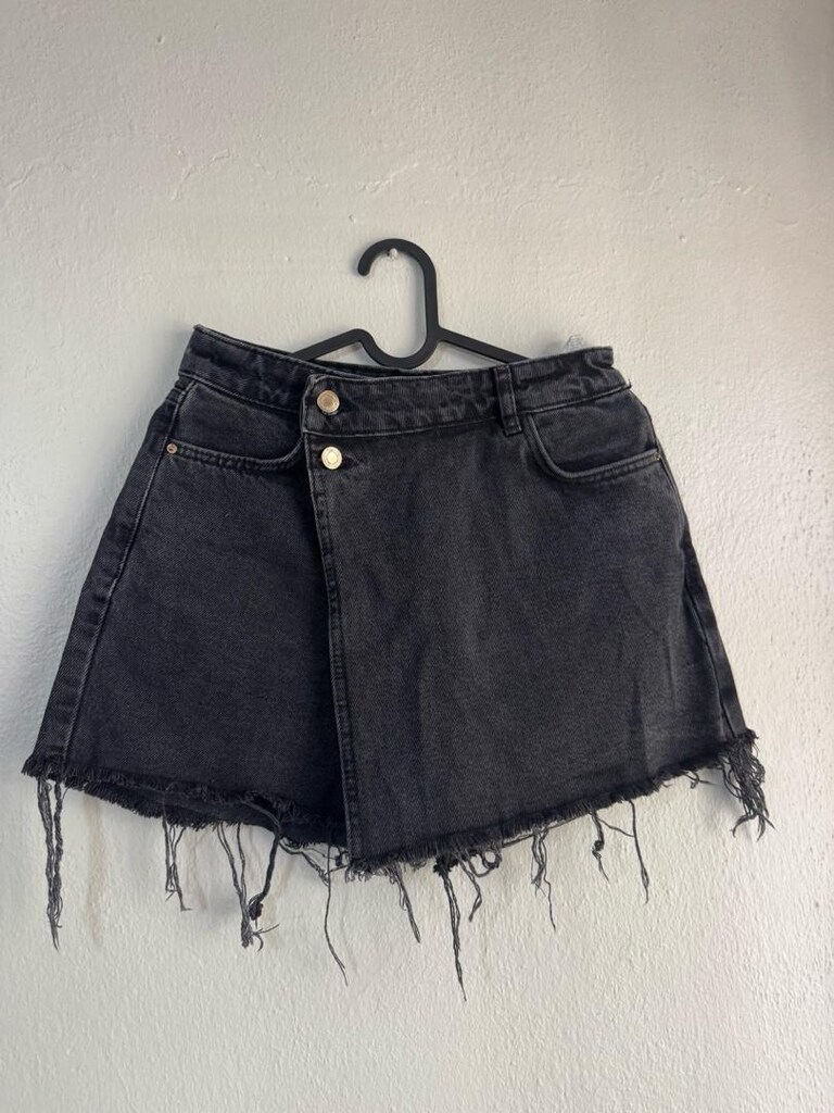 ZARA füme kot şort etek - 3