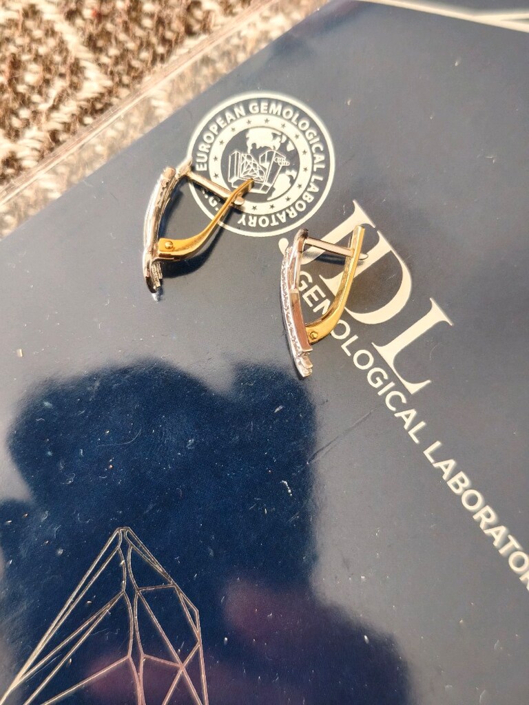 Sertifikalı Pırlanta 14k küpe - 2