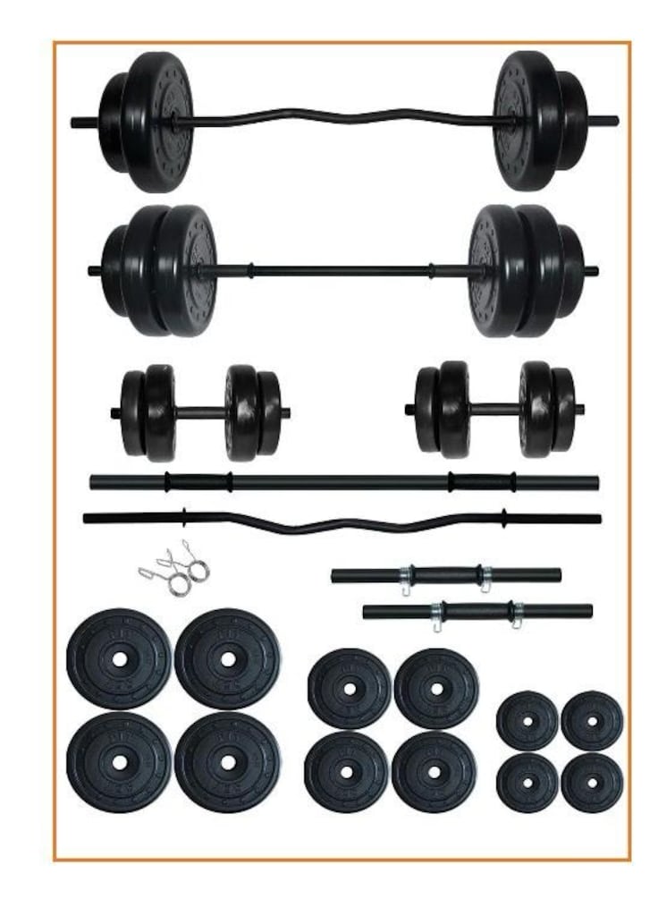 78 Kg Z Barlı Halter Seti Ve Dambil Seti Ağırlık Fitness Seti - 2