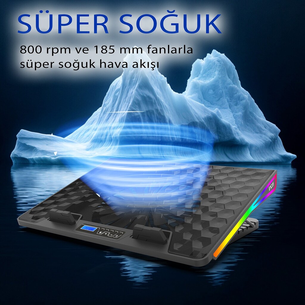 Inca INC-608GMS LCD Kontrollü 13-17.3 inç uyuml Laptop Soğutucu ADETLİ - 10