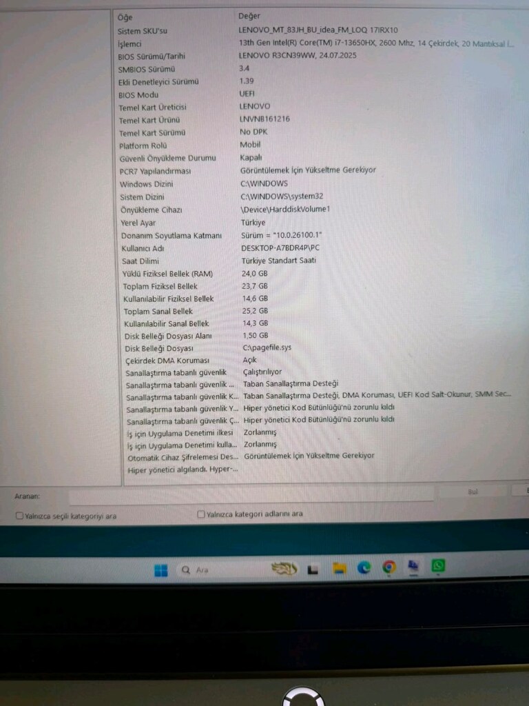 Lenova LOQ 17.3 inç garantili sıfırdan farksız - 2